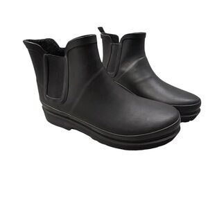 Chooka Women's Waterproof Faux Fur Lined Rubber Pull On Rain Boot Size 10